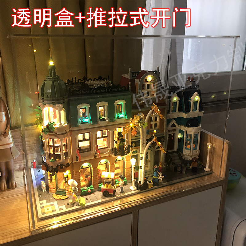 ll亚克力展示盒 模型 手办 高达 防尘收纳led灯 高透明盒子