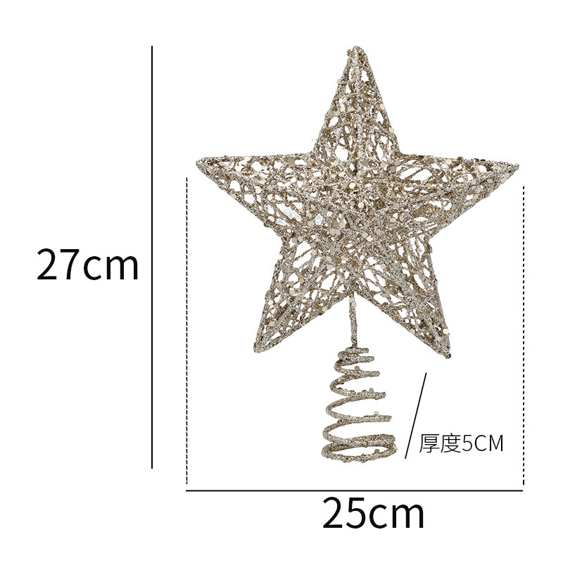 国境を越えて五角星鉄芸装飾品の樹頂星亮片縦型五角星クリスマス配置用品を供給する|undefined