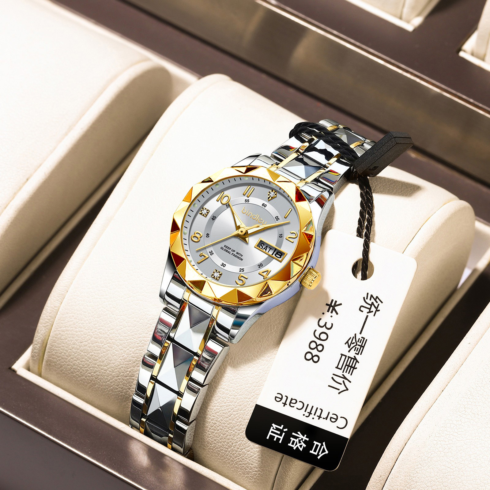waterproof fashionable quartz swiss watch