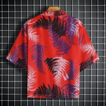 跨境复古民族风开衫和服男女宽松休闲浮世羽织彩绘七分袖道袍衬衫