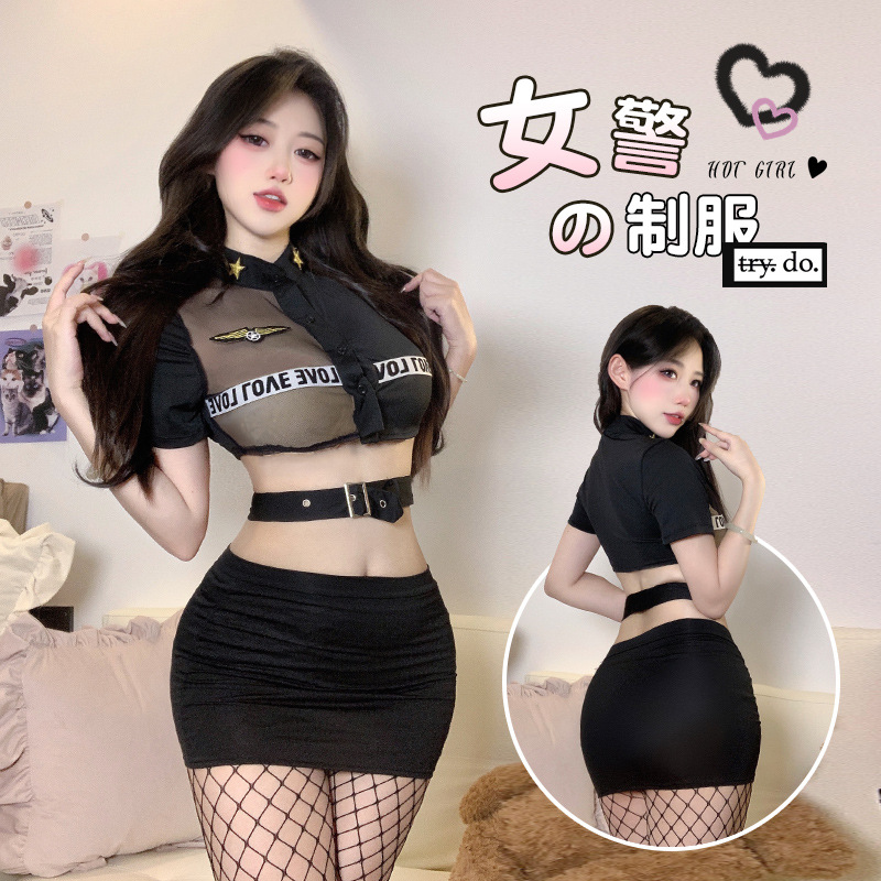 Sexy Instructor Uniform Temptation Set New Style Bed Teasing Men's Erotic Lingerie Passion No Need to Take Off 2497