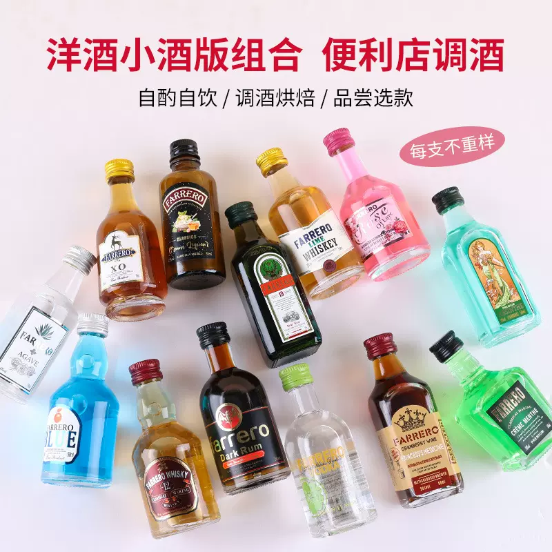 便利店摆摊 小酒迷你小酒版白兰地威士忌伏特加基酒50ml 洋酒批发