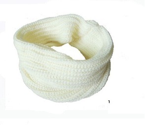 Korean style autumn and winter unisex fake collar collar collar solid color warm knitted wool pullover single circle small scarf