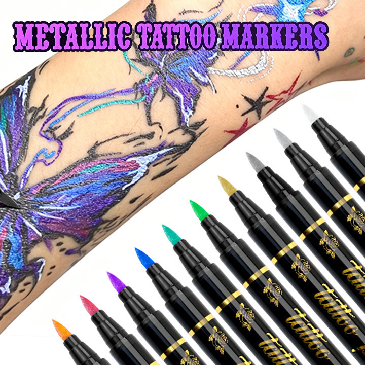 10 Colors Temporary Tattoo Graffiti Pen Festival Party Body Painting DIY Waterproof Quick-Drying Soft Head Flash Marker Pen 10 Colors Temporary Tattoo Graffiti Pen Festival Party Body Painting DIY Waterproof Quick-Drying Soft Head Flash Marker Pen
