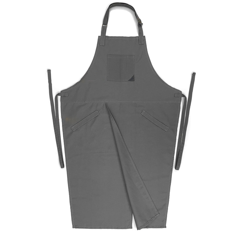 Delantal de nailon transfronterizo, logotipo personalizado, pantalones de pierna dividida, ropa de trabajo de cerámica, delantal impermeable, personalizado al por mayor