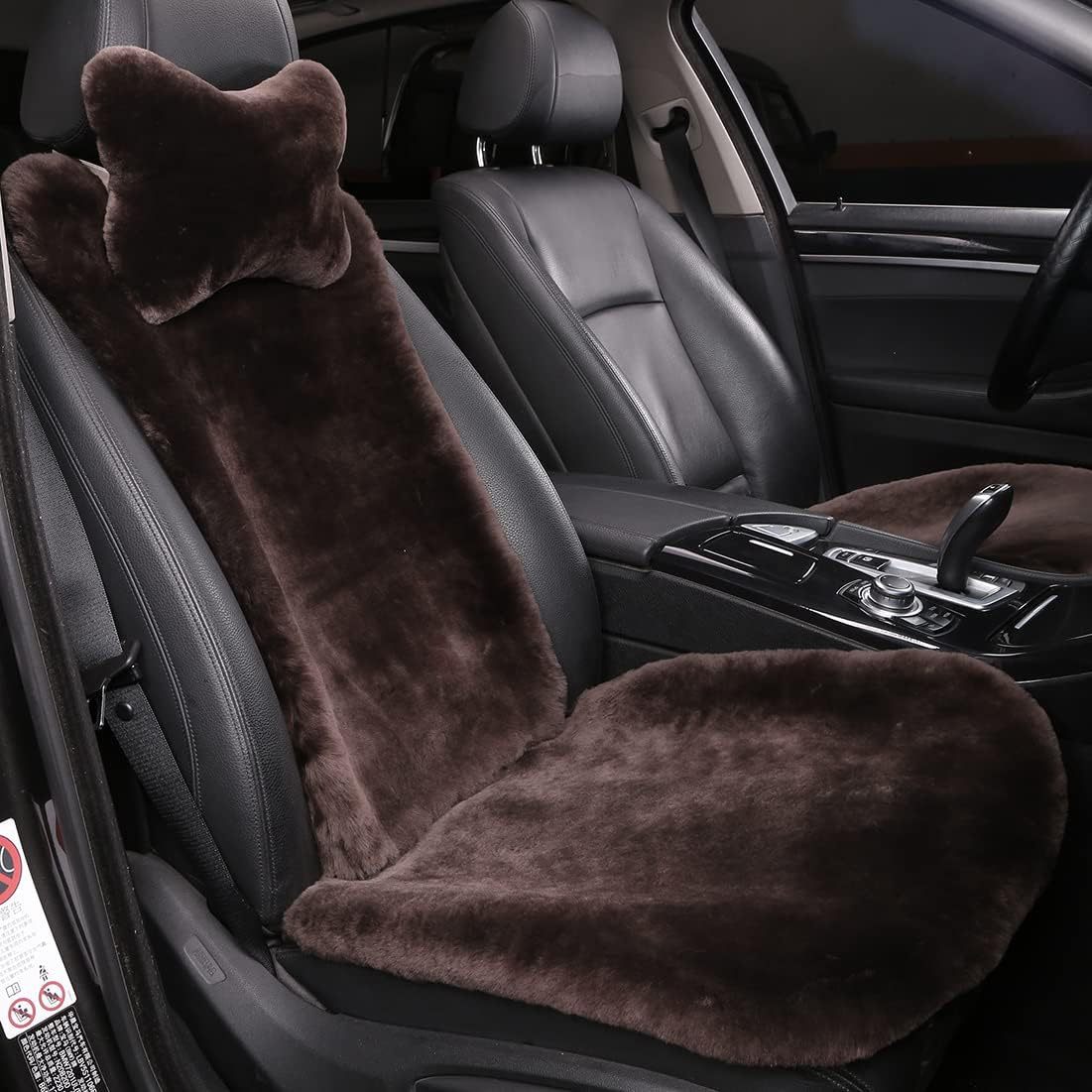 Car Cushion Winter Wool Single Seat Cushion Real Wool Fur One-piece Single Seat Full Leather Cushion Car Cushion