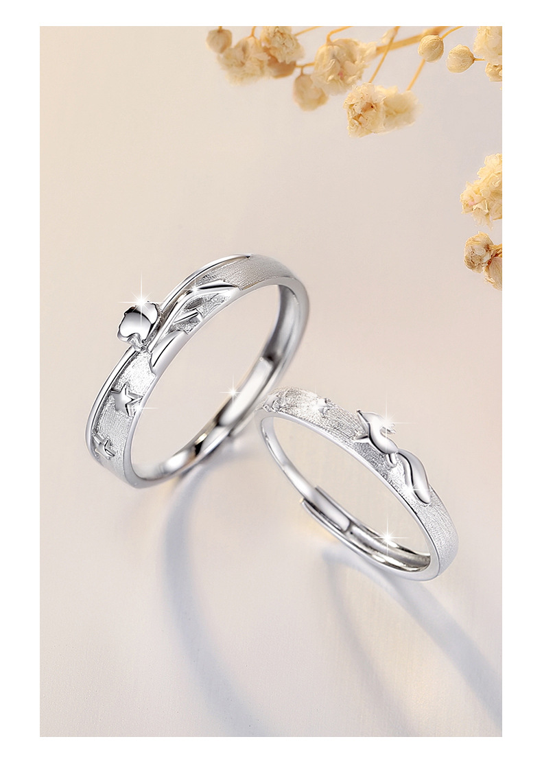 Unisex Gender 925 Sterling Silver Little Prince Fox Rings