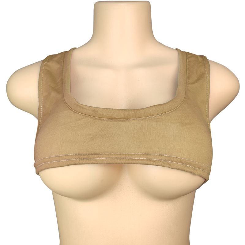 A328 민소매 배꼽 조끼 카키