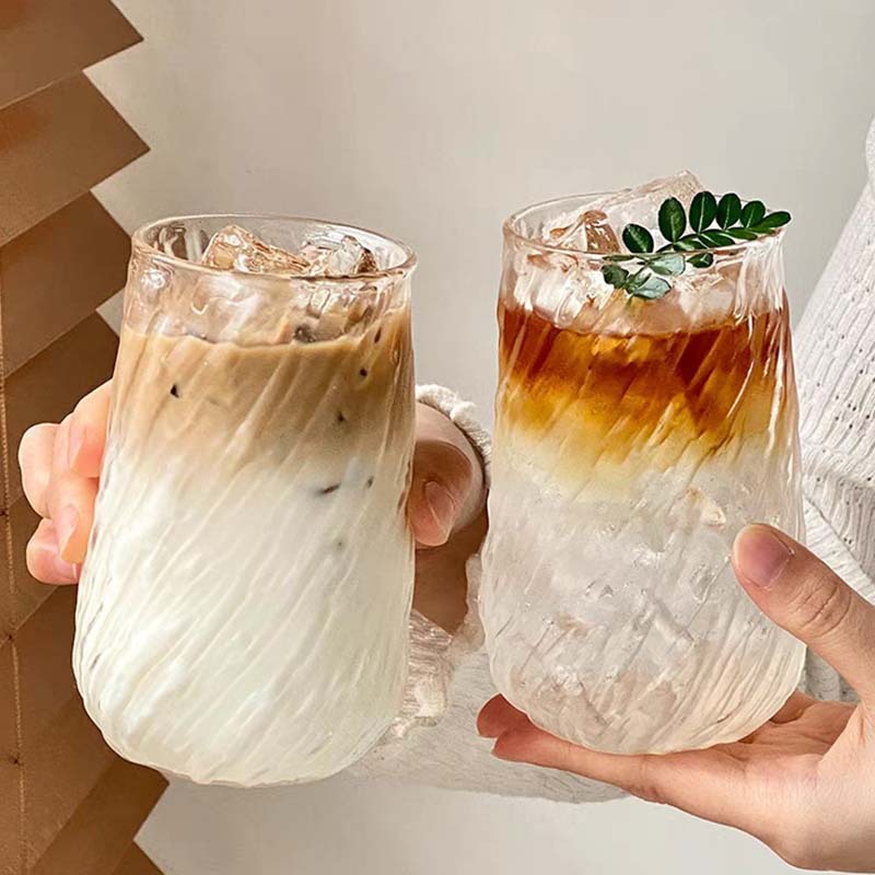 Tazas de cóctel creativas de alto valor de visualización tazas de vidrio de mezclar tazas de café helado tazas de jugo de fría