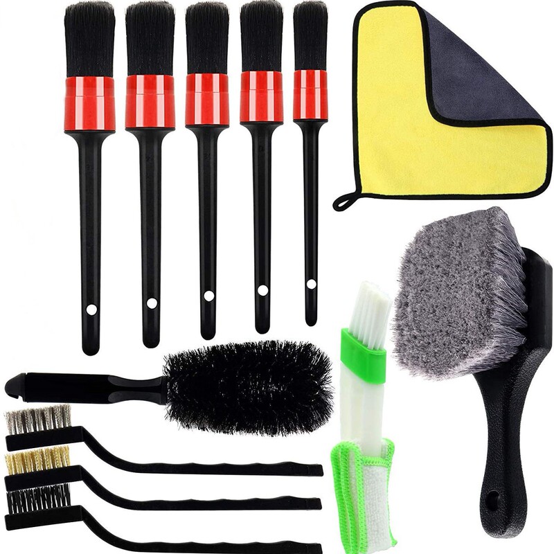 Car cleaning brush multifunctional beauty brush details brush electric drill brush cleaning gloves air outlet car washing tool suit