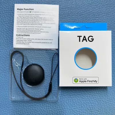 Airtag Tracking Artifact Apple GPS Locator - ak-39-apple-special-black-lanyard