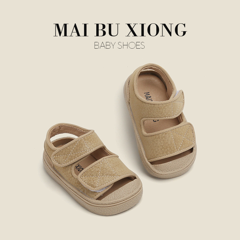 Mike Bear Baby Casual Sandals Summer Boys' Anti-collision Toddler Toddler Shoes Solid Color Baby Girls' Shoes