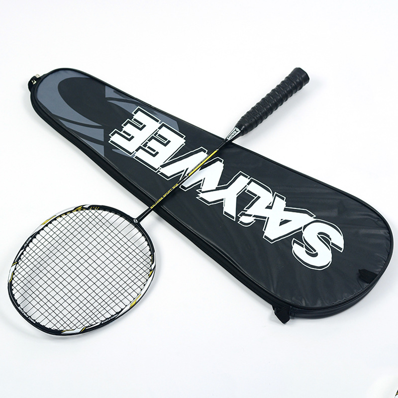 Salywee bádminton raqueta de fibra carbono 4u hombres y mujeres adultos entrenamiento ultraligero durable artículos deportivos Navidad regalo