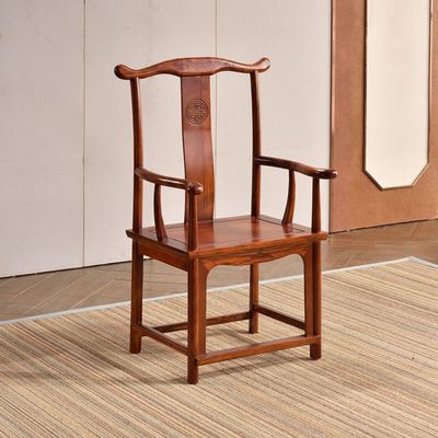 To fake something antique Armchair solid wood atmosphere New Chinese style Office household Dining chair Round-backed armchair Tea Service tea table chair single