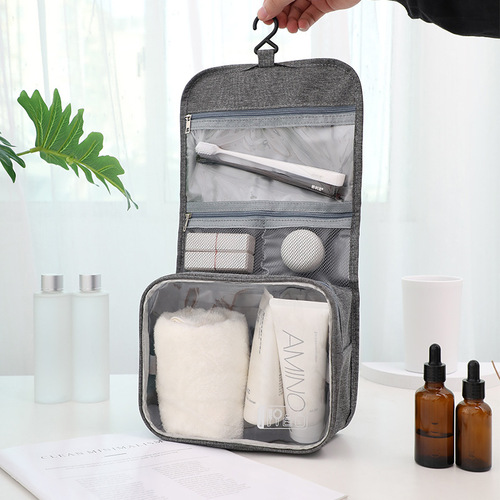 New large-capacity toiletry bag, simple and high-looking cosmetics storage bag, waterproof fashion hook toiletry bag wholesale