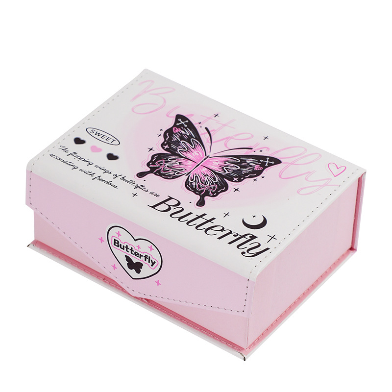 Nueva caja de tarjetas de mariposa de alto valor, caja de almacenamiento de gran capacidad para álbumes de tarjetas pequeñas de ídolos, caja multifuncional de cuero a prueba de polvo