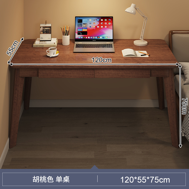 Escritorio de computadora, escritorio, escritorio de estudio para el hogar para estudiantes, escritorio de dormitorio simple, escritorio con cajón, escritorio de pierna de madera maciza
