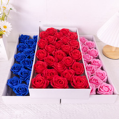 工場卸売 五層花頭バラ石鹸花 ソープフラワー 大花頭 バレンタインデーギフトボックス 花束 シミュレーション