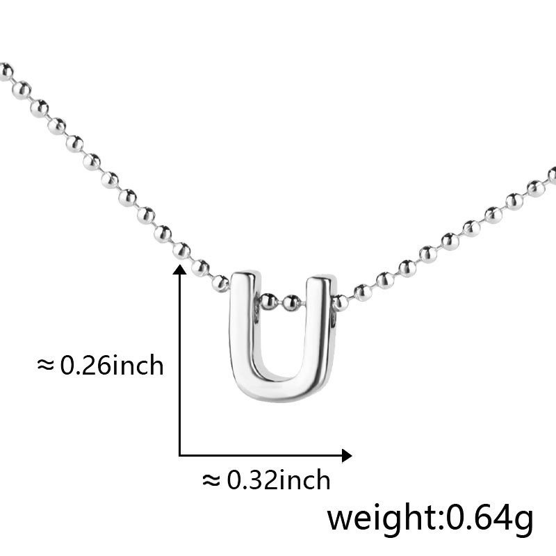 Cuicai ホットセール 18K ゴールデン光沢のある多用途クラシック 26 DIY 英語名小文字ネックレスペンダント付き|undefined
