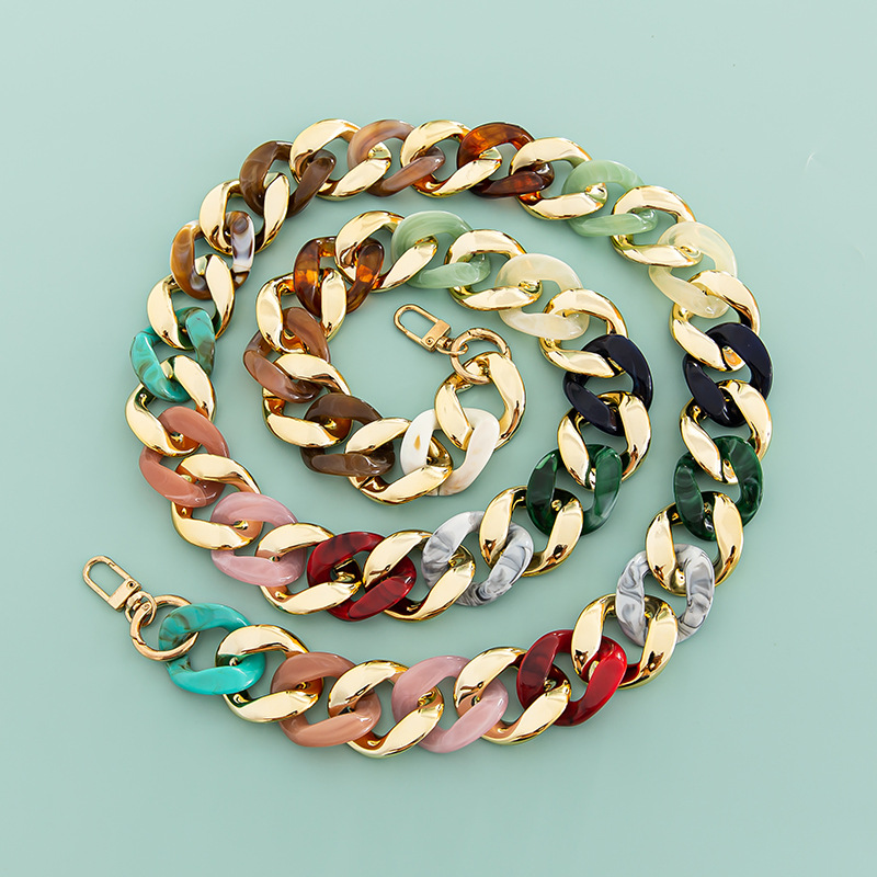 1 Piece Acrylic Color Block bag Mood Chain display picture 7