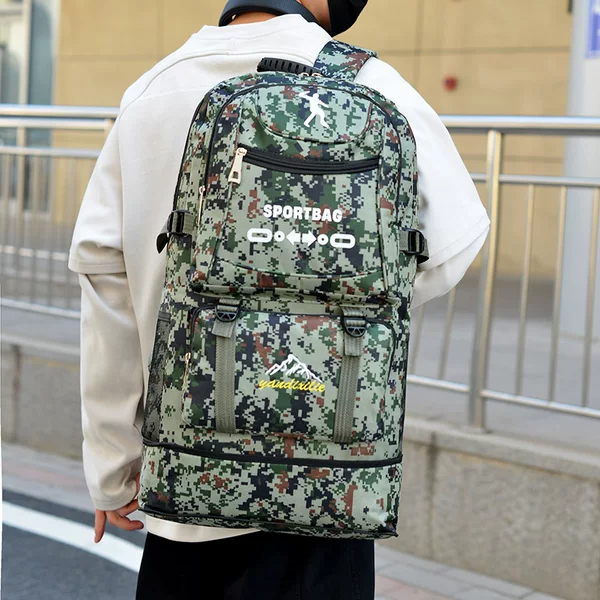 Camouflage Mountaineering Bag Cross-Border Foreign Trade Large-Capacity Camping Mountaineering Short-Distance Business Trip Leisure Travel Backpack Wholesale