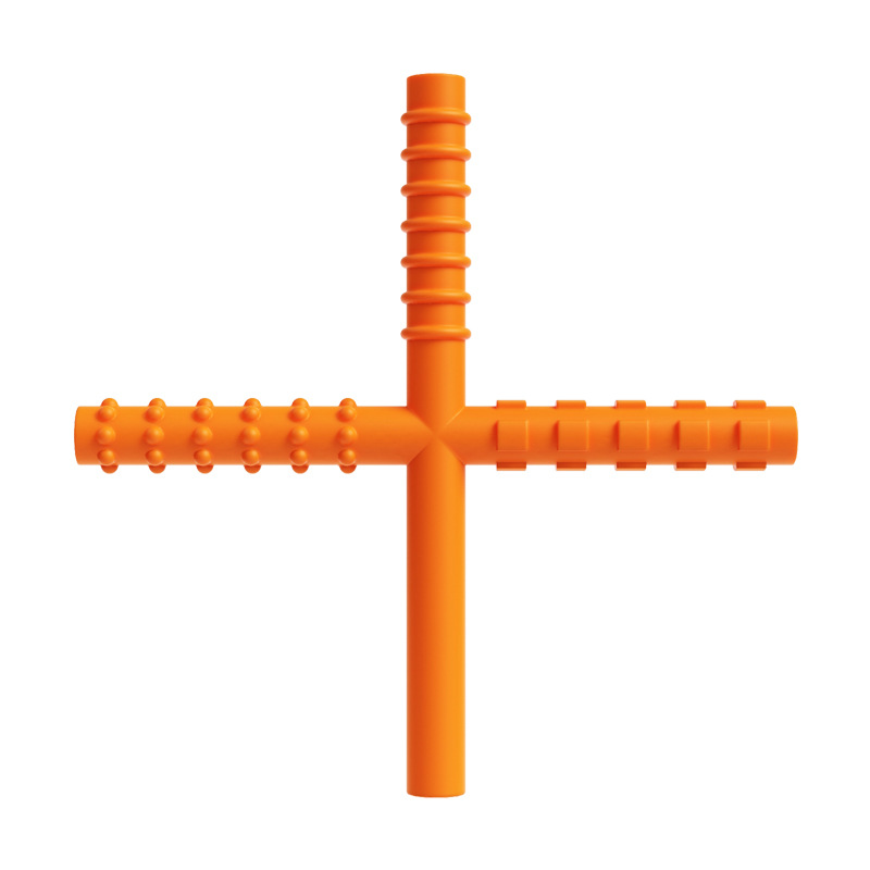 Juguete de dentición para niños de Amazon, juguete sensorial de silicona en forma de P para masticar, collar de dentición para bebés, palo de dentición resistente a mordeduras para bebés