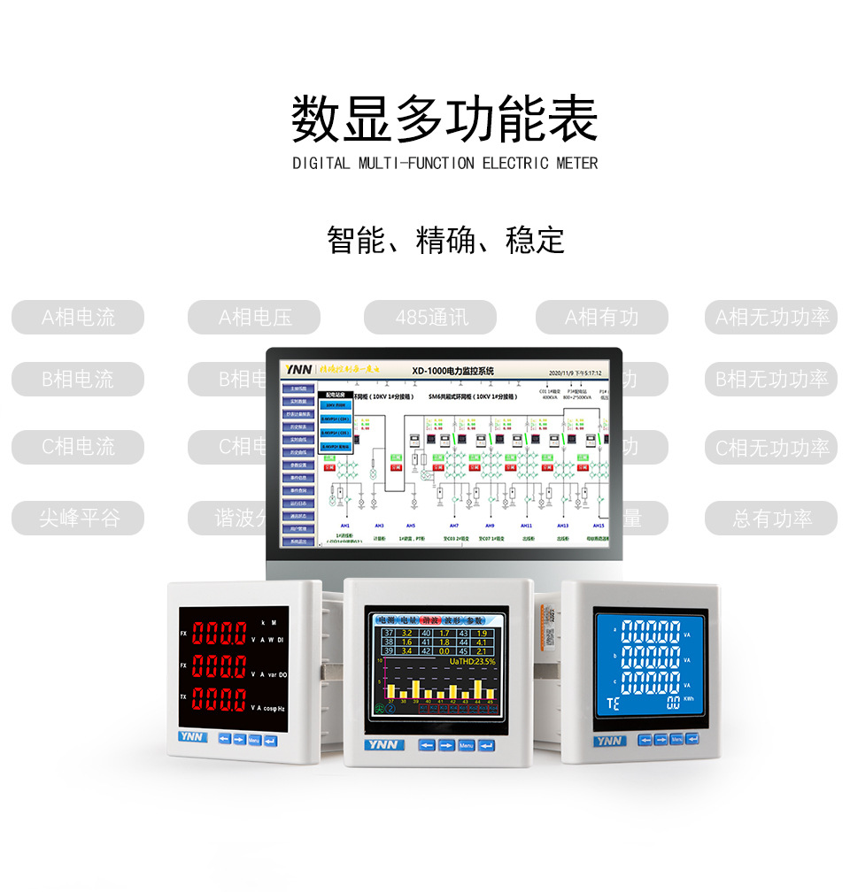 PD6000-CD.全电力参数数码管电表