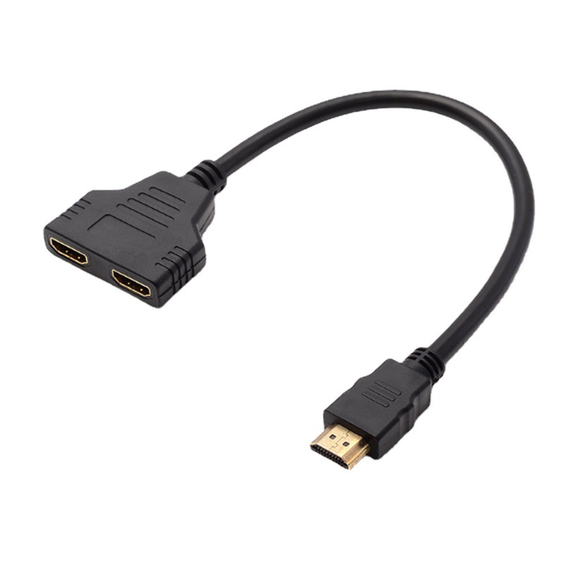 HD HDMI uno-en-dos cable adaptador HDMI uno-en-dos-hacia fuera distribuidor divisor de frecuencia macho a hembra convertidor