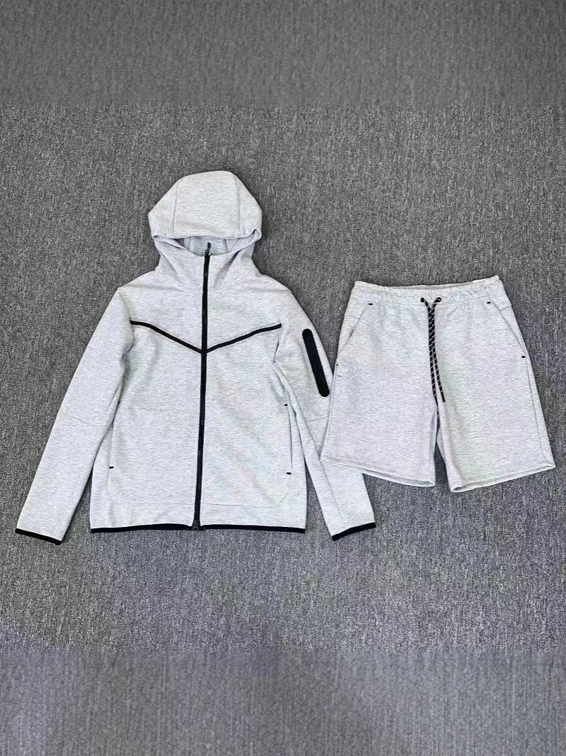 20SS Traje deportivo transfronterizo Primavera y verano para hombres Nuevo estilo Cárdigan con capucha casual de punto 490-Shorts 4503 Traje