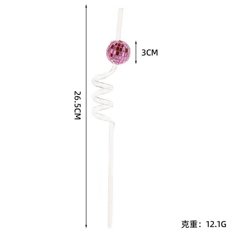 Venta caliente transfronteriza paja de bola de espejo imagen principal creativa fiesta disco bola paja decoración de fiesta de cumpleaños de Navidad