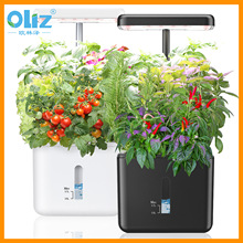 跨境水培种植机工厂代发智能室内补光花盆家用简约种菜机种植花盆