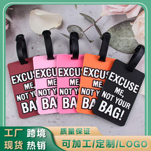 New three-dimensional PVC soft rubber letter luggage tag boarding check card suitcase tag creative pendant wholesale