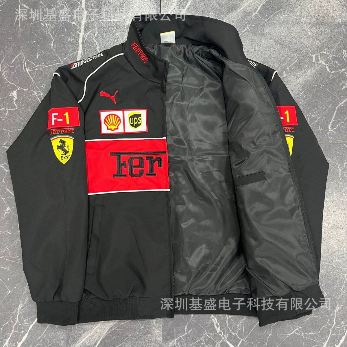 Ferrari, гоночная куртка с длинным рукавом для отдыха, пуховик, с вышивкой, европейский стиль
