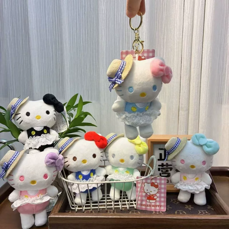 Hello Kitty, плюшевая подвеска в виде карикатуры, милый брелок, кукла