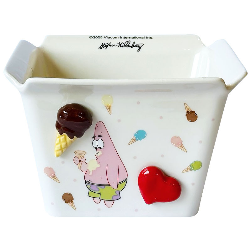 Bob Esponja pie de gran estrella de cerámica frita tazón casero nuevo alto valor pareja fruta ensalada tazón regalo de cumpleaños