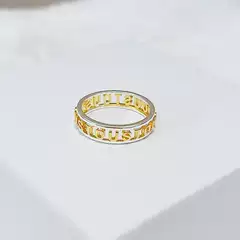 Best-Selling Bear Letter Ring for Spanish Export – Minimalist Light Luxury Rings, Birthday Gift