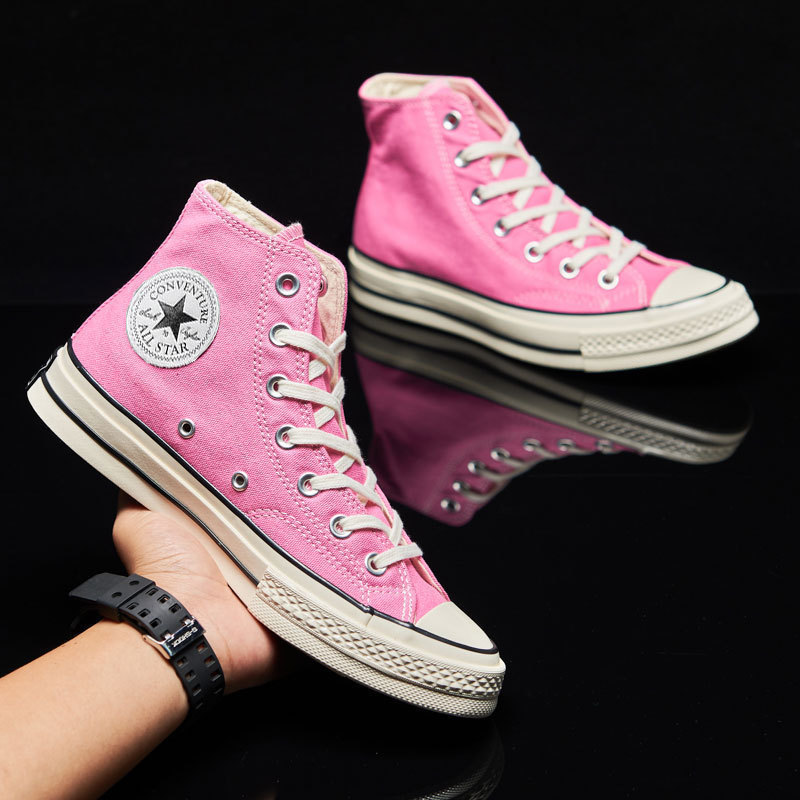 Meiqi Converse 1970S Canvas Shoes High-Top Men's Shoes Pink Classic Versatile Men's and Women's Putian Wear-Resistant Casual Shoes