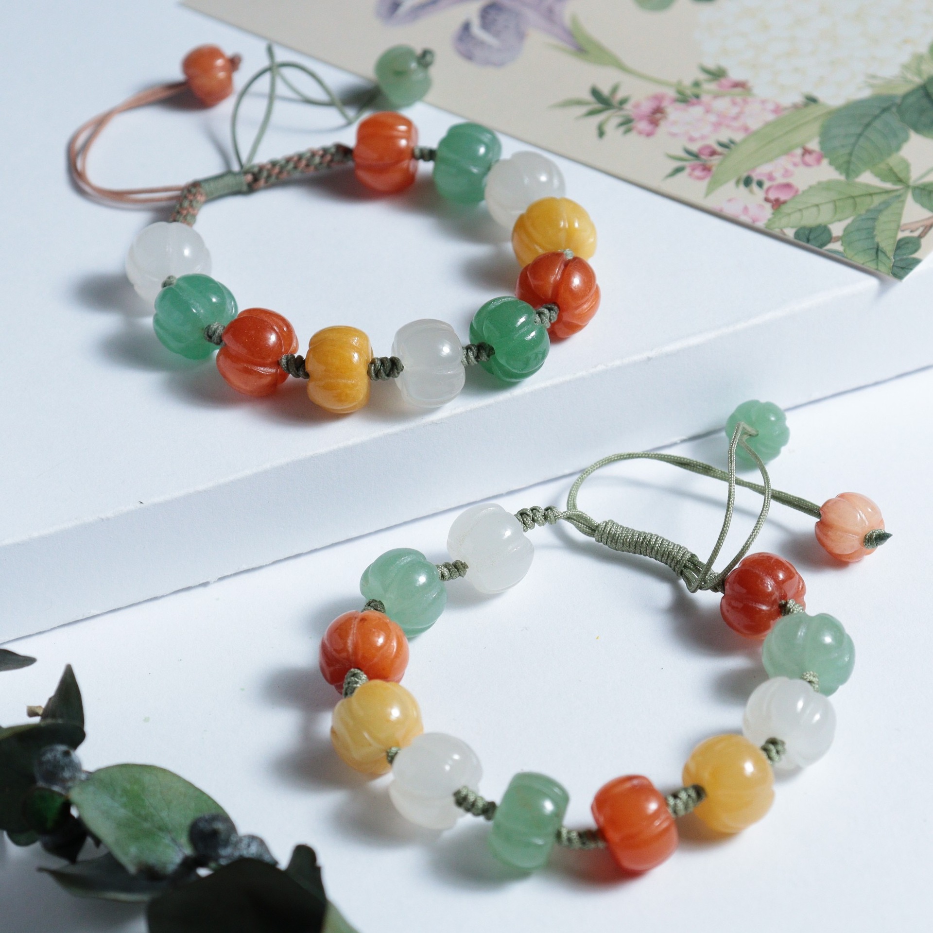 Tianshan al por mayor calabaza verde oro jade pulsera puls