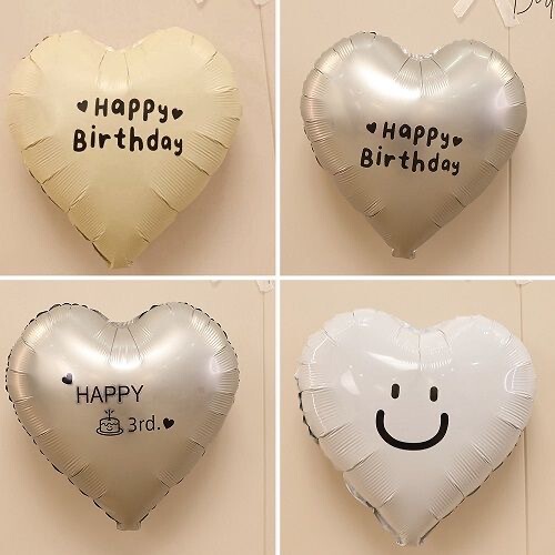 Spot Wholesale Colorful Wave Ball Stickers Digital Balloon English Happy Birthday 100Th Day Full Moon Wedding Smiley Face