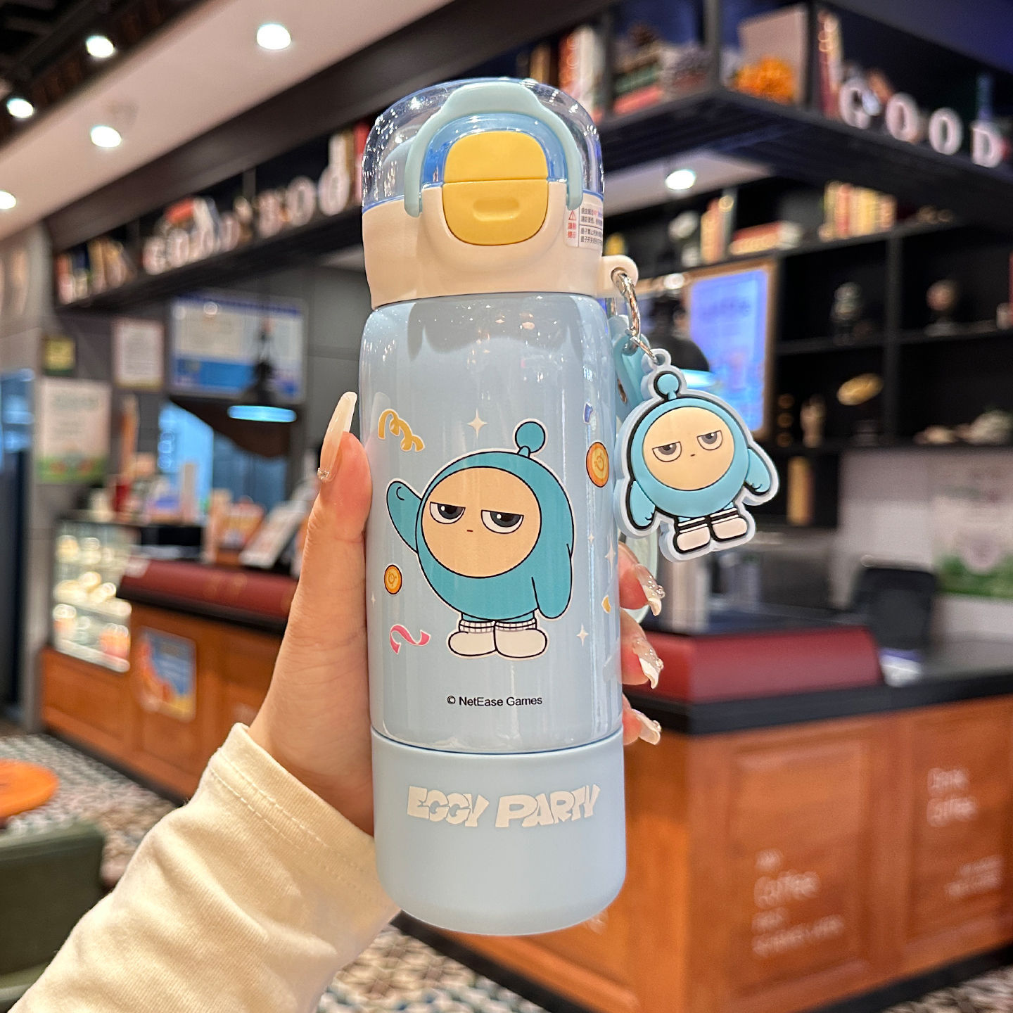 Taza termo para niños de la fiesta del huevo, taza de agua fría de verano para niños y estudiantes de primaria, taza de paja de tres bebidas