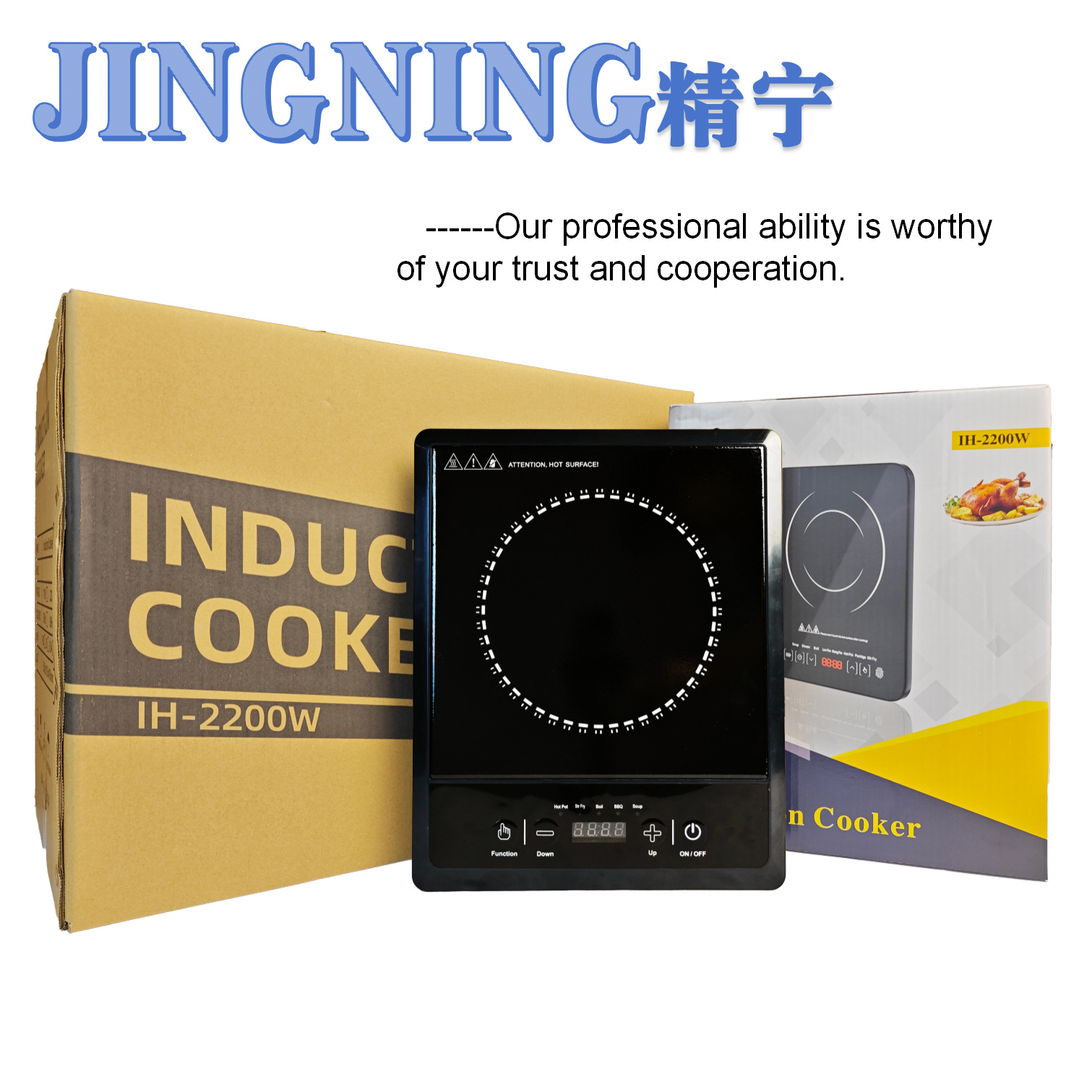 Pulsación de botón horno electromagnético multifunción olla caliente para fritar verduras de alta potencia fábrica de exportación de comercio exterior 110V soporte especial