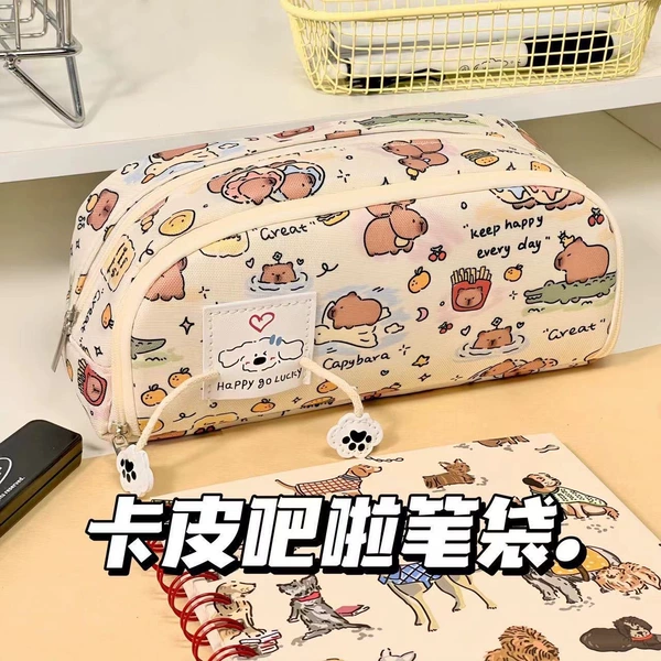 Pen on a lace, pencil case, drawstring