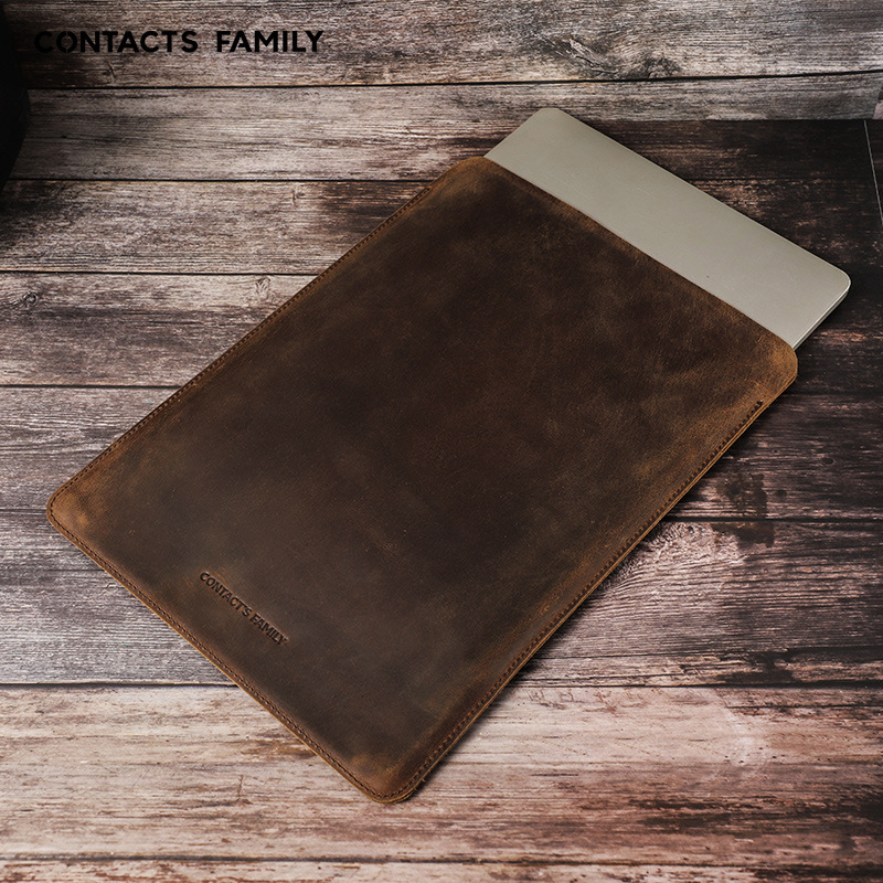 macbook Pro Cowhide Protective Case for Apple Laptop Air 13.3 Inch Genuine Leather Sleeve