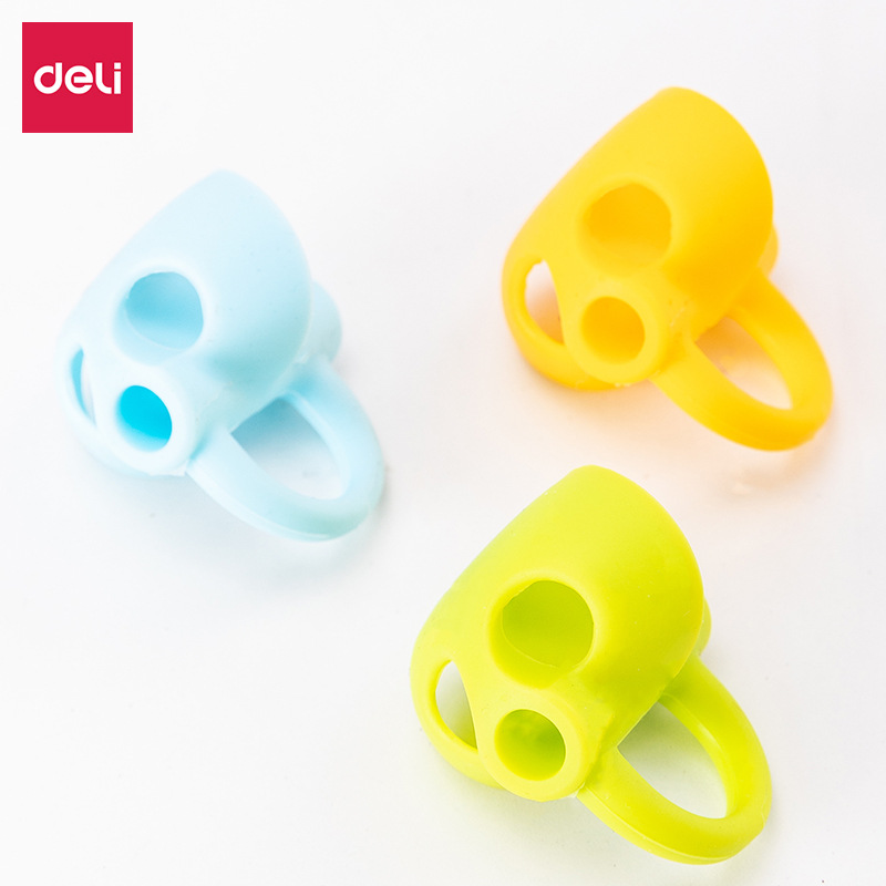 Deli / Deli Pen Holder Corrector para estudiantes de primaria Jardín de infantes principiantes entrenamiento de control de lápiz para bebés escribiendo