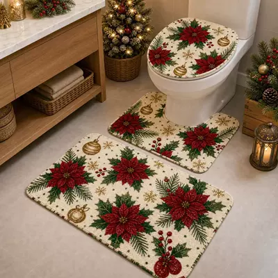 Avtomobil döşəmə paspasları — absorbent, insulating, and stain-resistant - ivory-holy-flower-4045cm-flat-imitation-cashmere-cover-pad