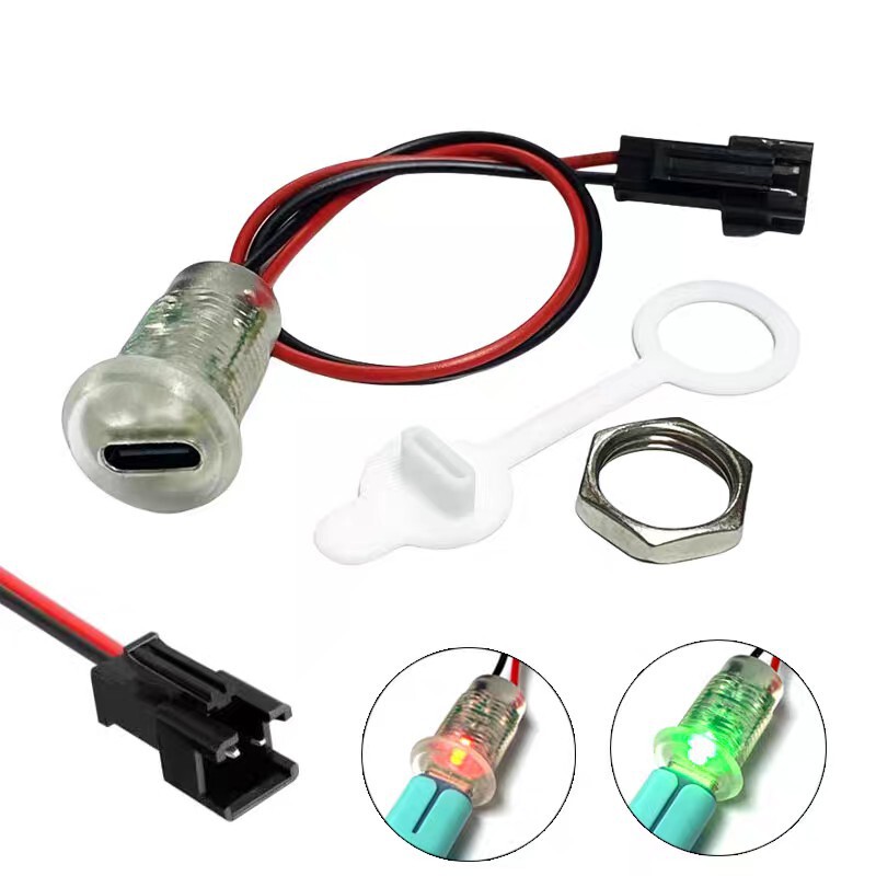 Type—C Female Socket C Port 2P/4P Glue-Injection Direct Pressure Welding Wire USB Connector Type—C Female Socket