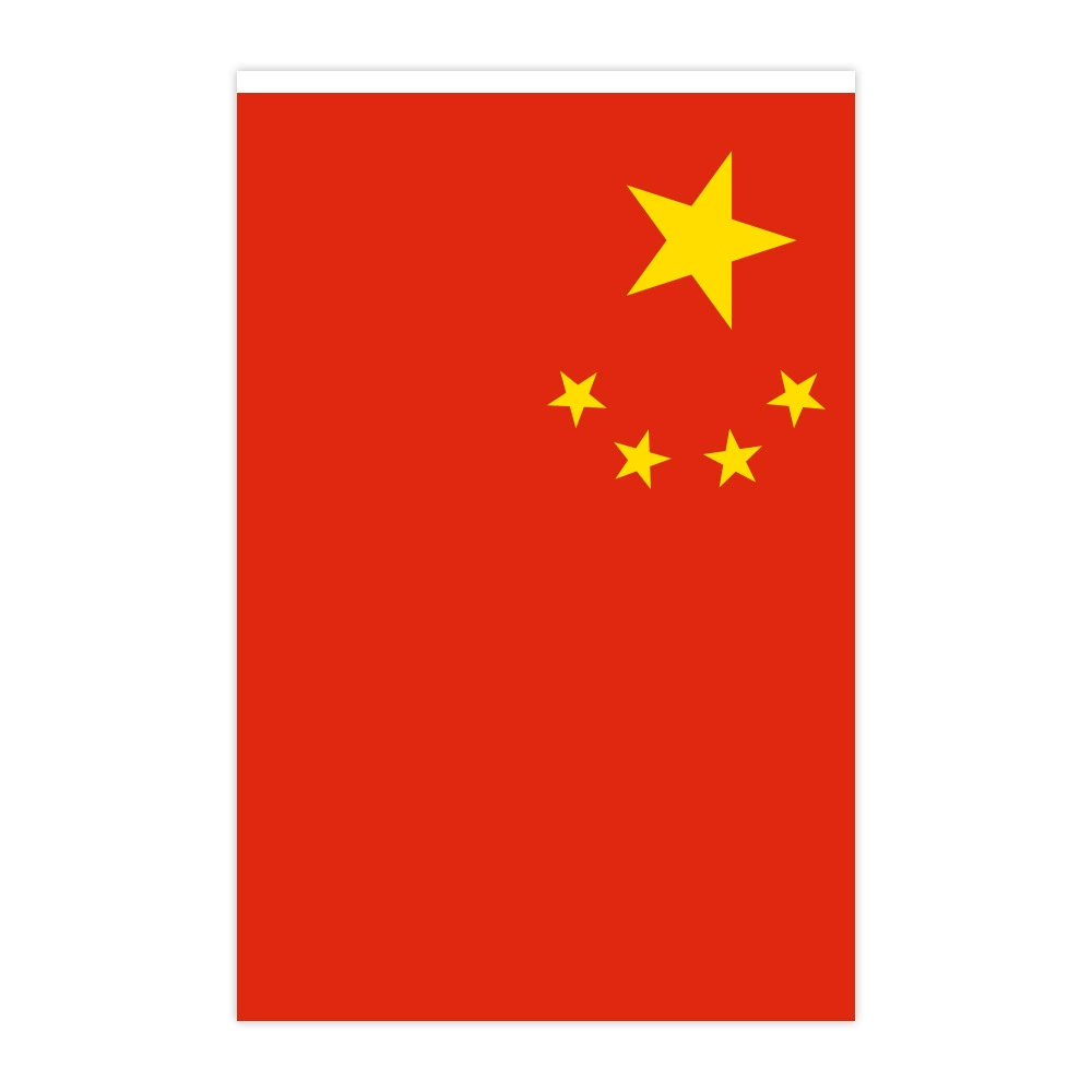Factory directly supply Chinese string flag five -star red flags world fans all over the world, 100%polyester 14x21cm spot