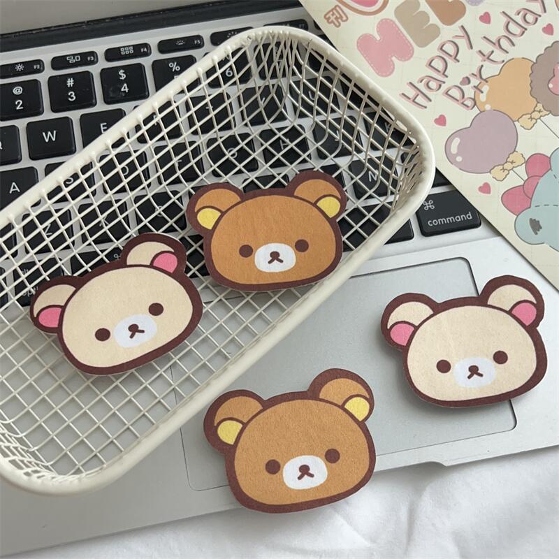 Adorable oso fácil oso sin marcas pestañas adornamiento para el cabello de la niña corazón frente lateral de cabello roto acabado artefacto joyas de cabeza