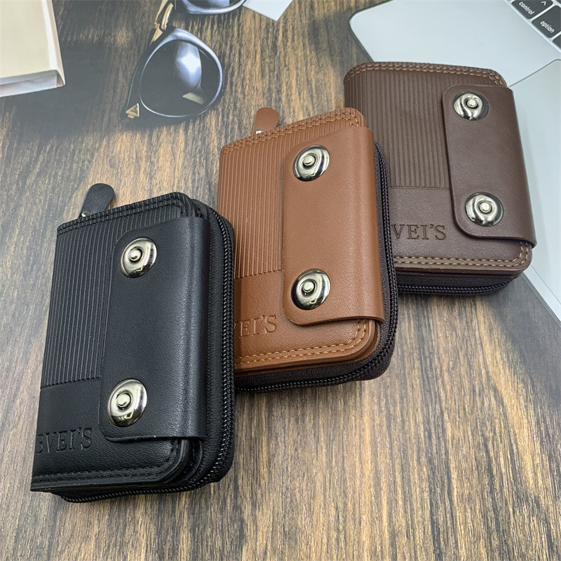 Portofel pentru bărbați, portofel pentru carduri, organizator din PU, portofel pentru monede, depozitare zilnică_voghion.com