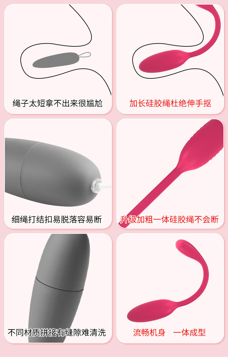 Remote-Control Mini Vibrating Egg with Electric Shock Function, ABS and Silicone Body — detail image 4